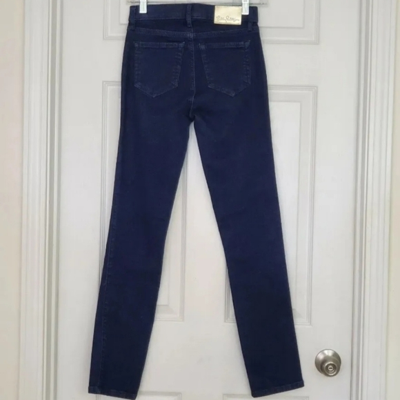 Lilly Pulitzer South Ocean High Rise Skinny Jeans Size 00 Dark Wash New - Picture 3 of 3